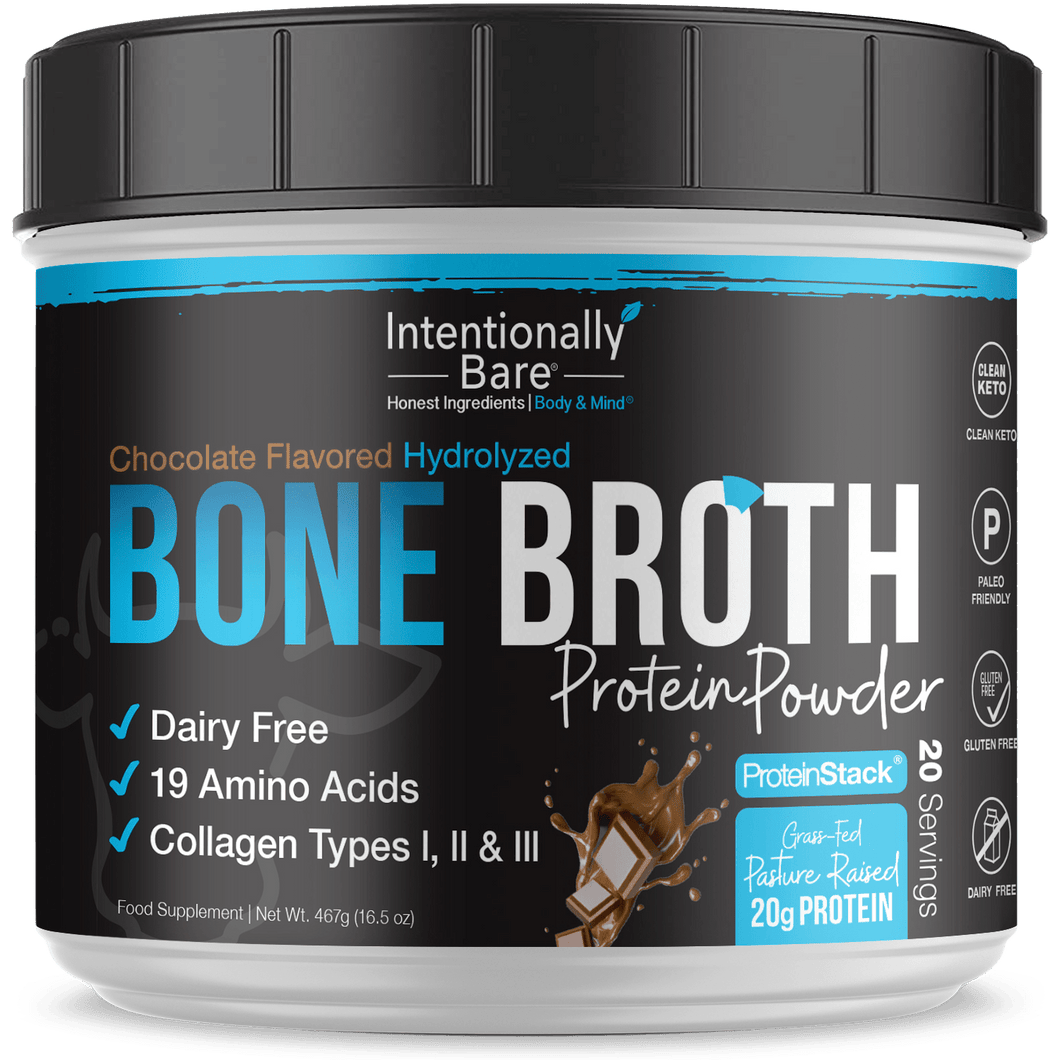 Chocolate bone broth powder