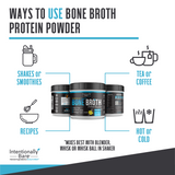 Chocolate bone broth powder