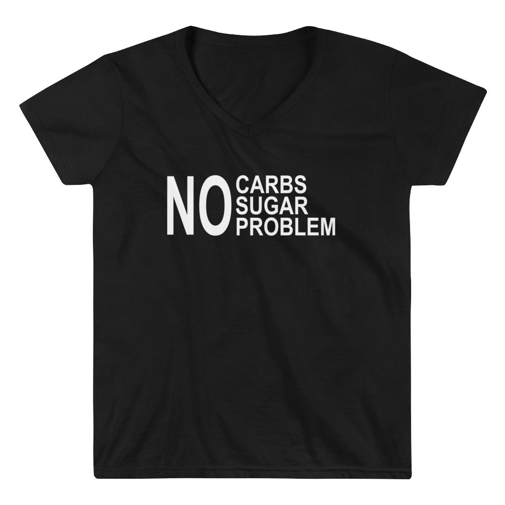 Women's Casual V-Neck Shirt - No Problem
