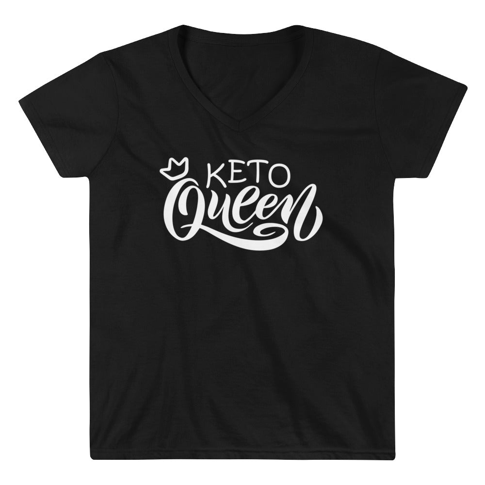 Women's Casual V-Neck Shirt - Keto Queen