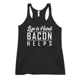 Women's Racerback Tank - Bacon helps