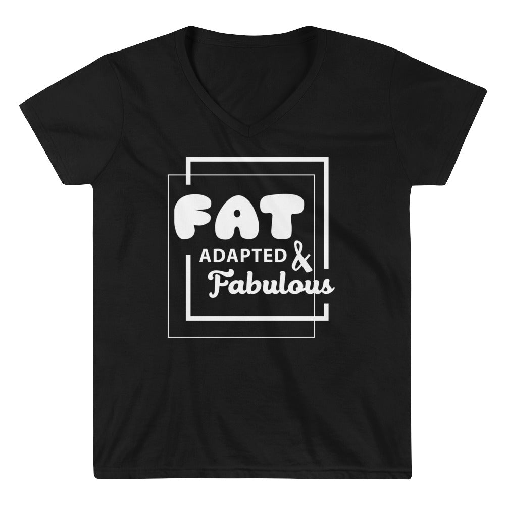 Women's Casual V-Neck Shirt - Fat adapted