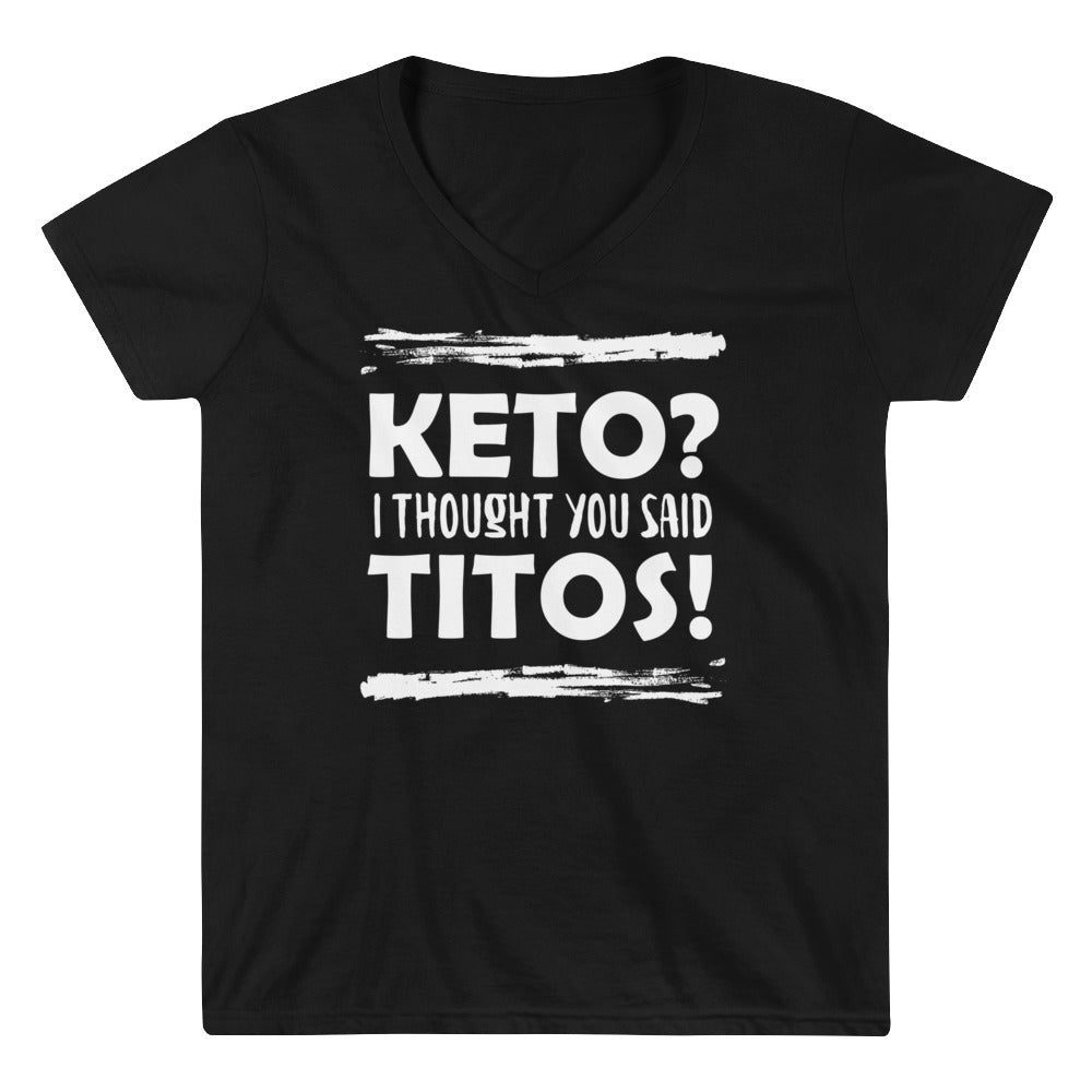 Women's Casual V-Neck Shirt - Keto Titos