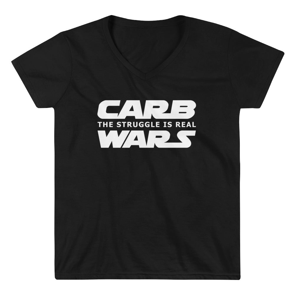 Women's Casual V-Neck Shirt - Carb Wars