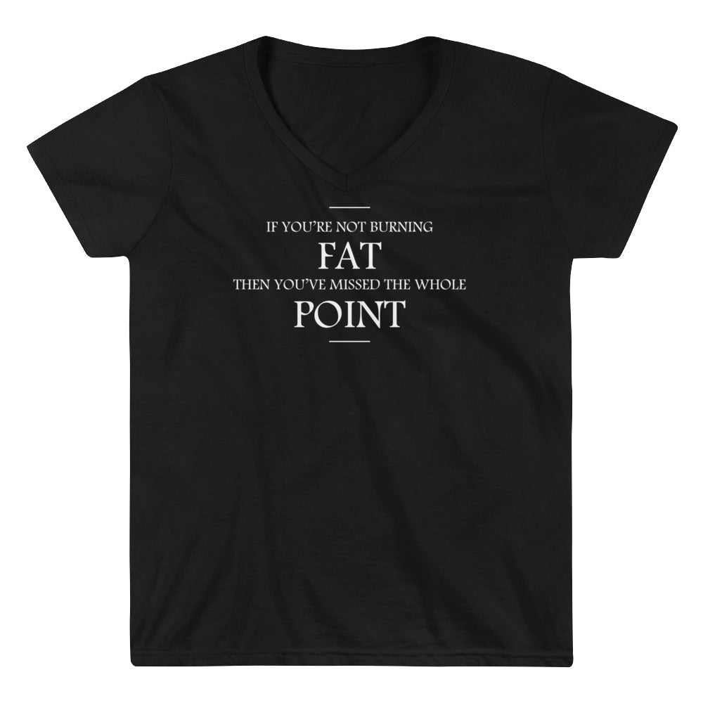 Women's Casual V-Neck Shirt - Fat Point